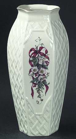 Winter Rose 10" Vase