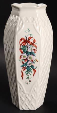 Winter Rose 10" Vase