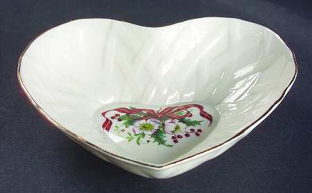 Winter Rose Heart Shaped Dish
