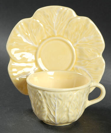 Cabbage Yellow Flat Demitasse Cup & Saucer Set