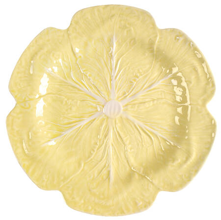 Cabbage Yellow 12" Chop Plate (Round Platter) by Bordallo Pinheiro