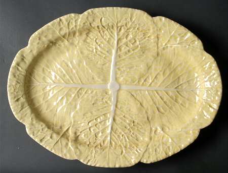 Cabbage Yellow 17" Oval Serving Platter by Bordallo Pinheiro