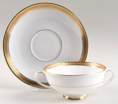 BER199 Flat Cream Soup Bowl & Saucer Set