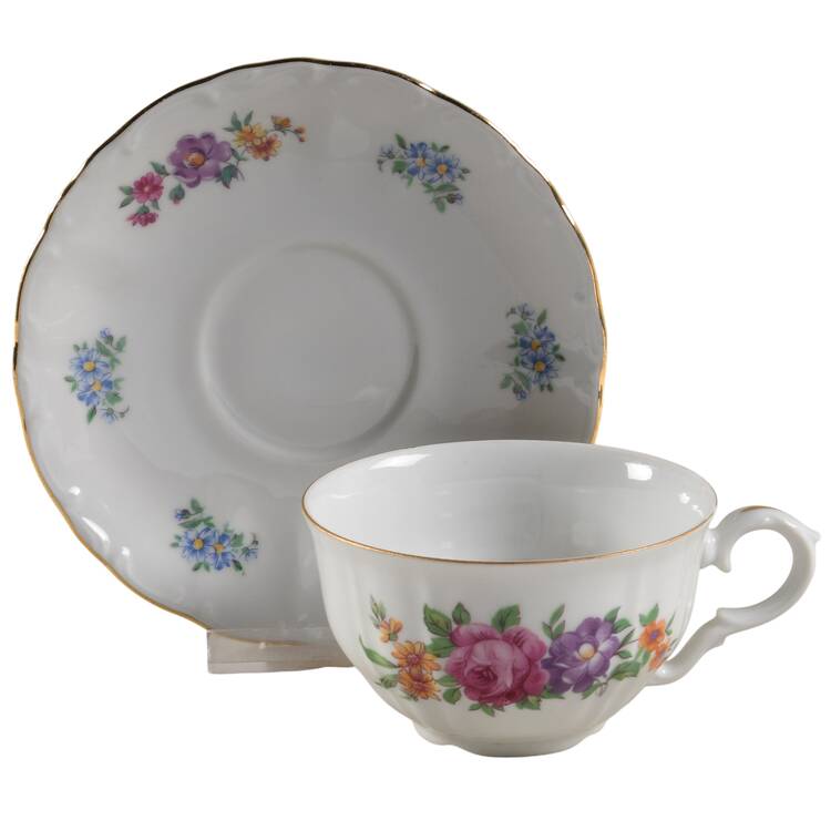Linden Flat Cup & Saucer Set