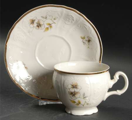 Blossom Footed Cup & Saucer Set