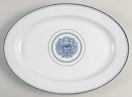 Blue Dynasty 16" Oval Serving Platter