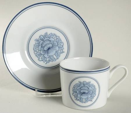 Blue Dynasty Flat Cup & Saucer Set