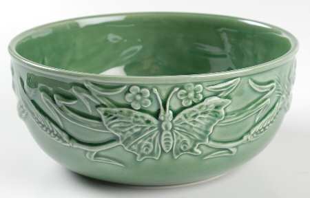 Papillon Ivy Green 7" Round Vegetable Bowl