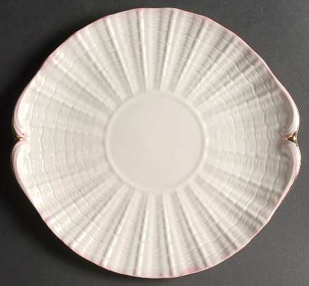 Neptune Pink (Gold Trim) Bread Serving Plate
