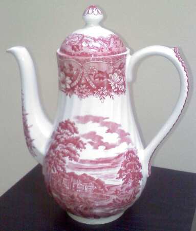 Old Castle Pink Coffee Pot & Lid