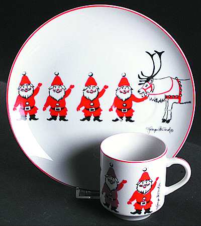 Santa Snack Plate & Cup Set