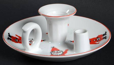 Santa Handled Candleholder