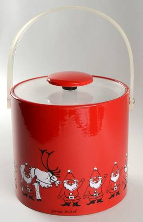 Santa Plastic Ice Bucket & Lid