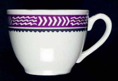 Ancient Mimbreno Indian-Burgundy (Replica) Flat Cup
