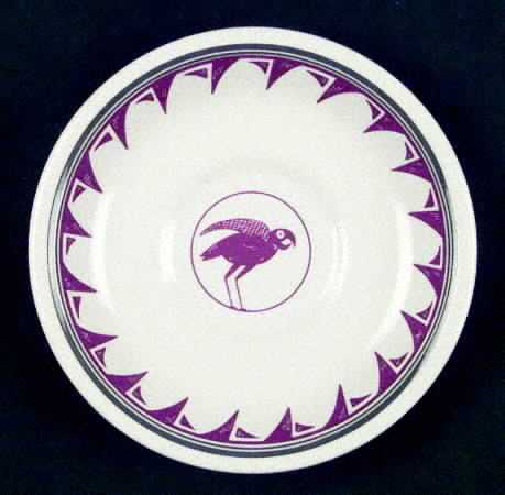 Ancient Mimbreno Indian-Burgundy (Replica) Saucer for Flat Cup