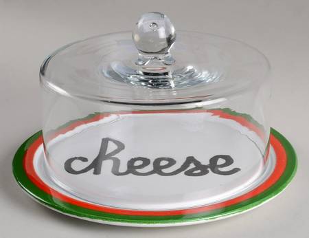 BAZ2 Cheese Dish W/Glass Dome