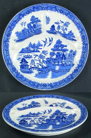 Willow Blue Grill Plate