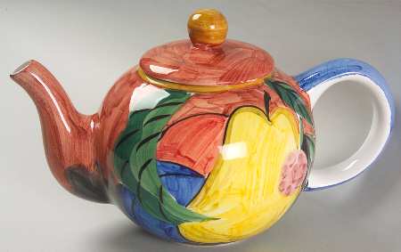 Antique Fruit Teapot & Lid