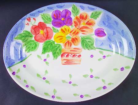 Bouquet 14" Oval Serving Platter