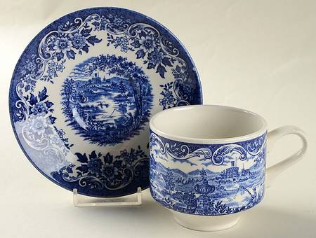 The English Scene Flat Cup & Saucer Set