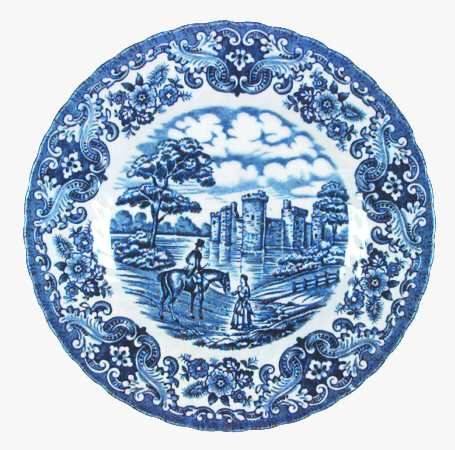 Olde Country Castles Blue Salad Plate