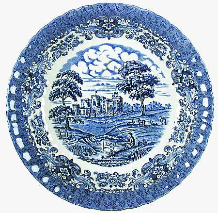 Olde Country Castles Blue Coupe Soup Bowl