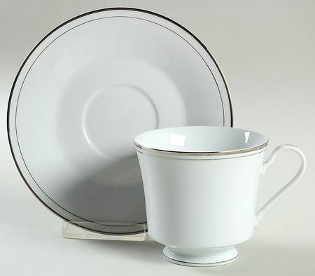 Sterling Footed Cup & Saucer Set
