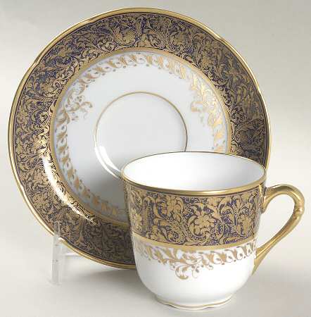 Eden Cobalt Flat Cup & Saucer Set