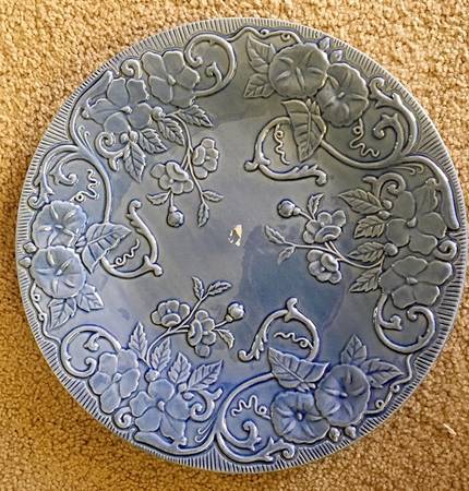 Flowers Blue 12" Chop Plate (Round Platter)