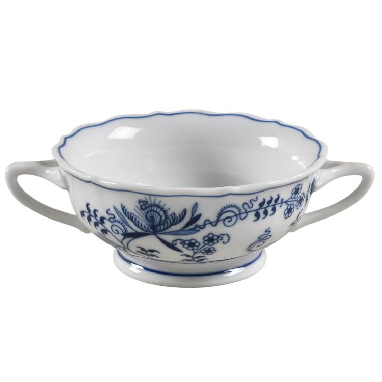 Blue Danube (2001 Anniversary Stamp) Footed Cream Soup Bowl
