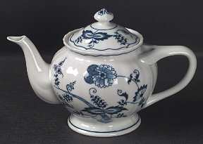 Blue Danube (2001 Anniversary Stamp) Teapot & Lid