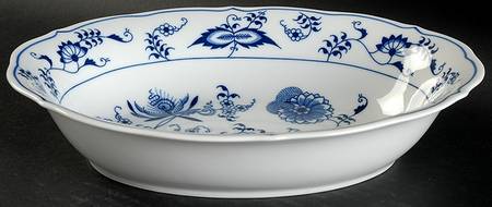 Blue Danube (2001 Anniversary Stamp) 10" Oval Vegetable Bowl