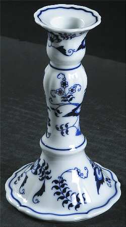Blue Danube (2001 Anniversary Stamp) Tall Candlestick