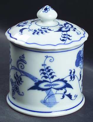 Blue Danube (2001 Anniversary Stamp) Cotton Ball Jar and Lid