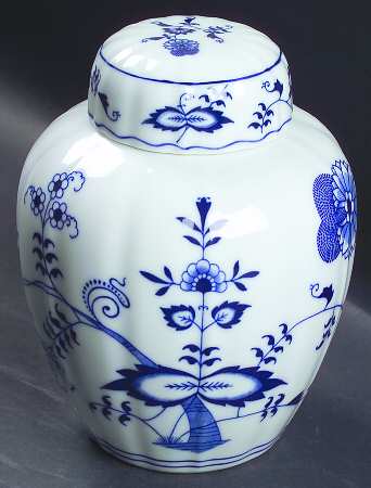 Blue Danube (2001 Anniversary Stamp) Medium Ginger Jar & Lid