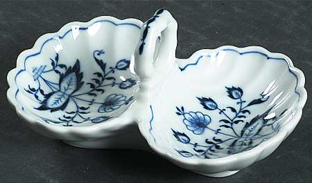 Blue Danube (2001 Anniversary Stamp) Open Salt & Pepper Server