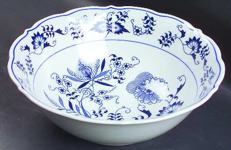 Blue Danube (2001 Anniversary Stamp) 10" Large Salad Serving Bowl