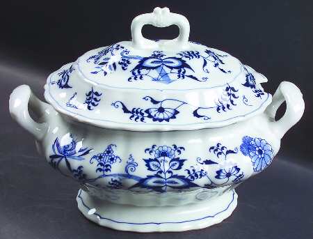 Blue Danube (2001 Anniversary Stamp) Oval Tureen & Lid