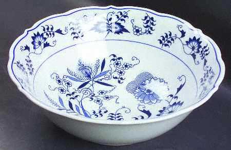 Blue Danube (2001 Anniversary Stamp) 9" Salad Serving Bowl
