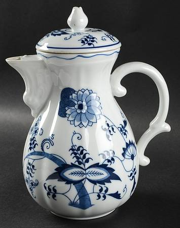 Blue Danube (2001 Anniversary Stamp) Coffee Pot & Lid