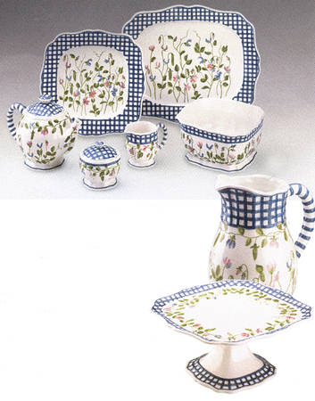 Sweet Pea Footed Cake Plate