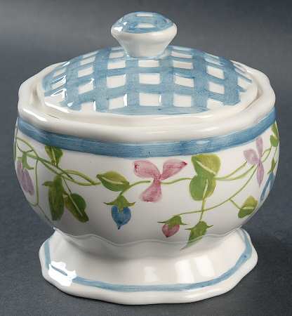 Sweet Pea Sugar Bowl & Lid