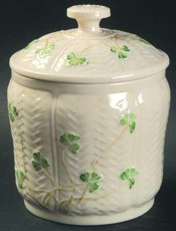 Shamrock Biscuit Barrel & Lid