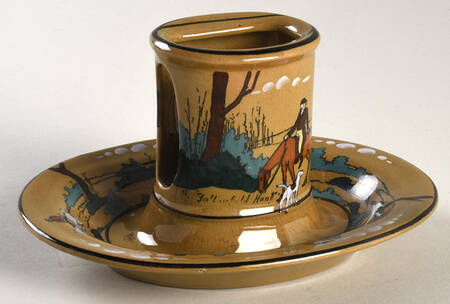 Fallowfield Hunt Ashtray with Attached Match Holder