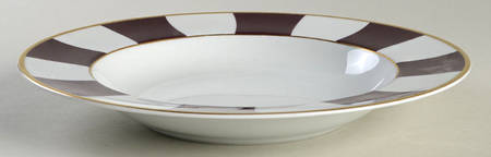 Galerie Royale Black Tulip Rim Soup Bowl