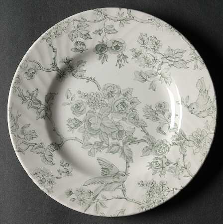 Songbirds Green Bread & Butter Plate