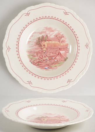 Early American Scenes Rim Soup Bowl