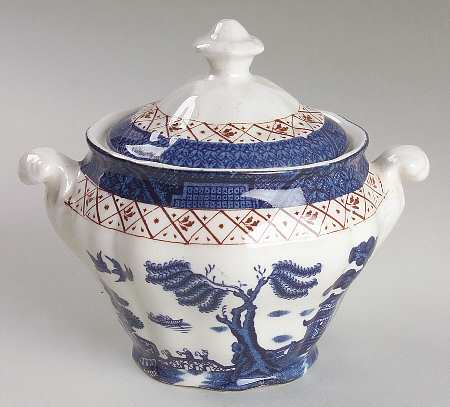 Real Old Willow (No Trim) Sugar Bowl & Lid