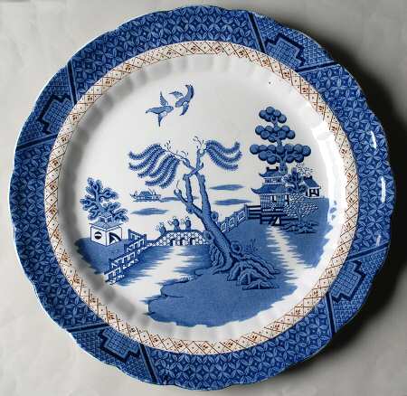 Real Old Willow (No Trim) 13" Chop Plate (Round Platter)