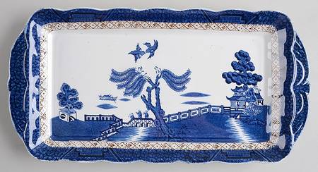 Real Old Willow (No Trim) Large Sandwich Tray